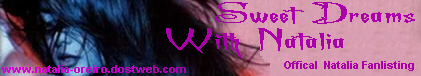 Sweet Dreams With Natalia - Offical Natalia Oreiro Fanlisting - CLICK NOW